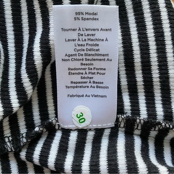 Talbots Black White Striped Sleeveless V-Neck Ribbed Maxi Dress Coastal 1X - Picture 9 of 9